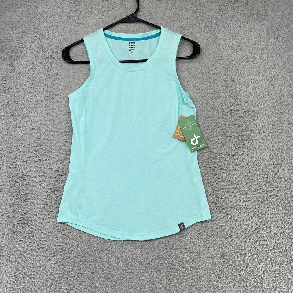 Title Nine Vibe Tank Top Womens XS Blue Lightweight Drirelease Workout Gym